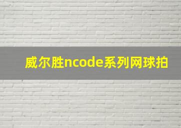 威尔胜ncode系列网球拍