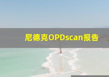 尼德克OPDscan报告