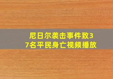 尼日尔袭击事件致37名平民身亡视频播放