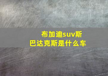 布加迪suv斯巴达克斯是什么车