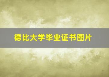 德比大学毕业证书图片