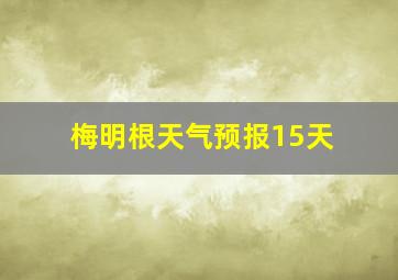 梅明根天气预报15天