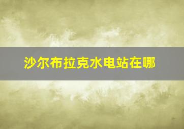 沙尔布拉克水电站在哪