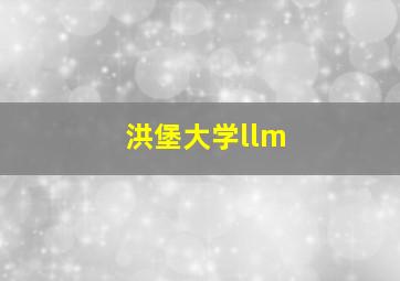 洪堡大学llm