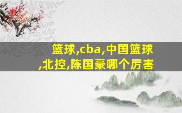 篮球,cba,中国篮球,北控,陈国豪哪个厉害