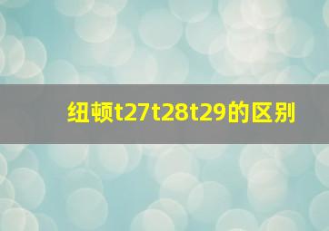 纽顿t27t28t29的区别