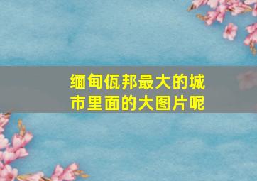 缅甸佤邦最大的城市里面的大图片呢