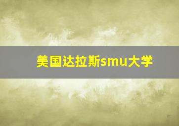 美国达拉斯smu大学