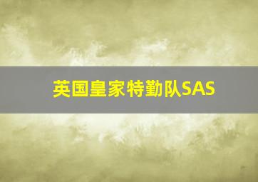 英国皇家特勤队SAS