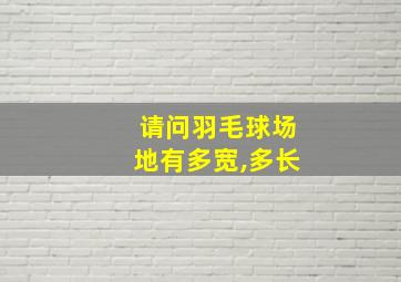 请问羽毛球场地有多宽,多长