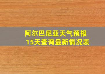 阿尔巴尼亚天气预报15天查询最新情况表