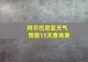 阿尔巴尼亚天气预报15天查询表