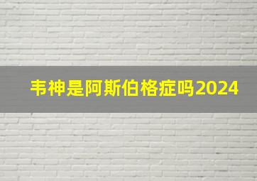 韦神是阿斯伯格症吗2024