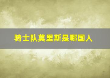 骑士队莫里斯是哪国人